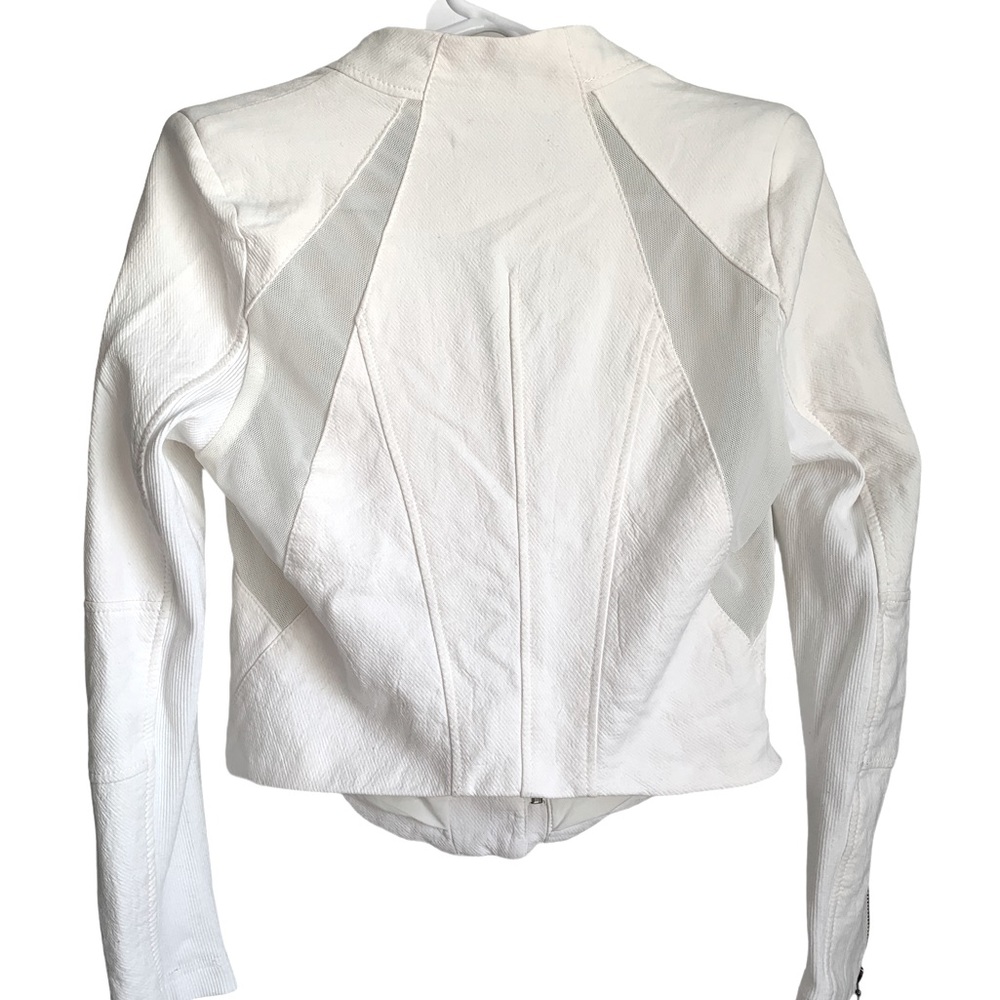 BLANKNYC White Moto Jacket with mesh details size small - Picture 2 of 11